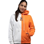 ORANGE/WHITE COLORBLOCKED HOODIE