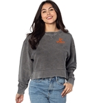 CHARCOAL CORDED BOXY PULLOVER