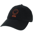 BLACK SMILEY FACE HAT