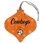 COWBOYS SNOWFLAKE BULB ORNAMENT
