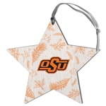WHITE OSU BRANCH STAR ORNAMENT