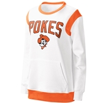 WHITE/ORANGE POCKET SWEATSHIRT