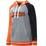 ORANGE, BLACK, & GREY COLORBLOCKED HOODIE