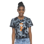 BLACK TIE DYED CROP TEE BATTING PETE