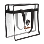COWBOYS SCRIPT CLEAR ZIPPER TOTE