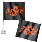 BLACK OKSTATE CAR FLAG