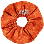 ORANGE ALL OVER FLORAL SCRUNCHIE