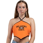 OKLAHOMA STATE 1890 TIE HALTER TOP