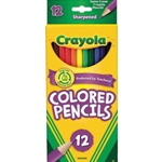 CRAYOLA LONG COLORED PENCIL 12CT