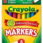 CRAYOLA MARKER BROADLINE 8 CT