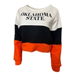 OKLAHOMA STATE W/B/O CROPPED LONG SLEEVE TOP