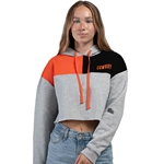 COWBOYS COLORBLOCKED CROP HOODIE