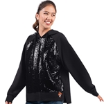 ALLOVER SEQUIN FRONT HOODIE