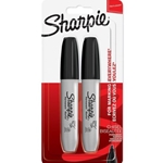 SHARPIE CHISEL TIP BLACK 2CT