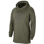 NIKE DRI-FIT HOODED TOP MILITARY