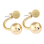 GOLD OSU BRAND BALL EARRINGS