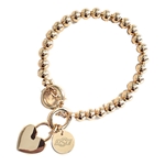 GOLD BRAND HEART BRACELET