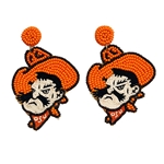 FAN GLAM BEADED PETE EARRINGS