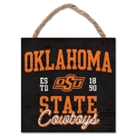 OKSTATE COWBOYWS SCHOLAR WOOD PLANK SIGN