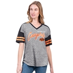 COWGIRLS SCRIPT SHORT SLEEVE V NECK TOP