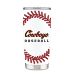 COWBOYS SCRIPT BASEBALL 20 OZ TEXTURED TUMBLER