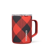 CORKCICLE BUFFALO PLAID RED MUG 16OZ