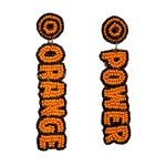 FAN GLAM ORANGE POWER EARRINGS