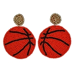 FAN GLAM BEADED BASKETBALL EARRING