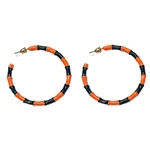 ORANGE/BLACK ENAMEL HOOPS