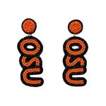 FAN GLAM OSU BEADED EARRING