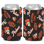 OKSTATE SCATTER PRINT LOGOS CAN COOLER