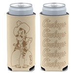 PETE/COWBOYS SCRIPT CREAM SLIM CAN COOLER