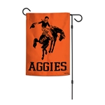 VAULT BRONC WITH AGGIES GARDEN FLAG