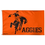 3X5 VAULT BRONC WITH AGGIES DELUXE FLAG