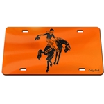 ORANGE BRONC LICENSE PLATE