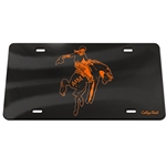 BLACK BRONC LICENSE PLATE