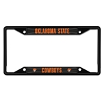 OKSTATE COWBOYS BLACK METAL LICENSE FRAME