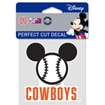 MICKEY COWBOYS BARBWIRE BASEBALL 4X4 DECAL