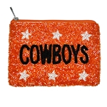 FAN GLAM ORANGE WITH STARS COIN BAG