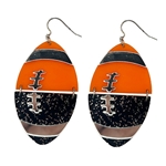 ORANGE/BLACK FOOTBALL DANGLES