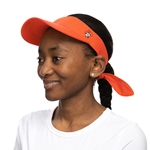 ORANGE TIE BACK VISOR