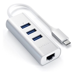 SATECHI TYPE-C 2-IN-1 USB 3.0 ALUMINUM 3 PORT HUB