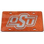 OSU ORANGE GLITTER LICENSE PLATE