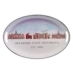 OKLAHOMA STATE SKYLINE OVAL TRAY