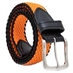 ORANGE W/ BLACK WOVEN BELT