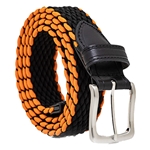 BLACK W/ ORANGE WOVEN BELT