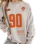 CREST STAMP THRIFTED SWEATSHIRT