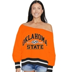 OKSTATE OFF THE SHOULDER SWEATSHIRT