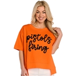 GLITTER SCRIPT BOXY TOP