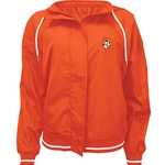 FULL ZIP RAIN JACKET W/ STRIPE TRIM